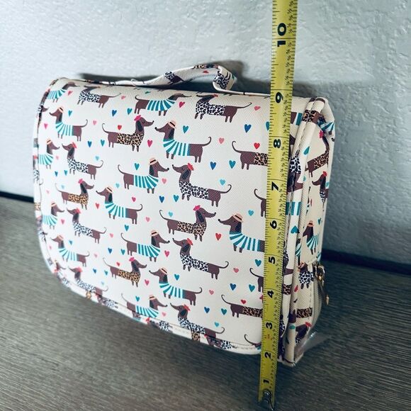 Dachshund Dog Hanging Toiletry Bag Cosmetic Storage Travel Organizer - Picture 5 of 5